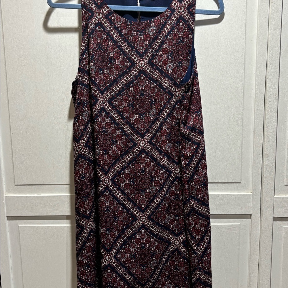Pink Rose‎ Elegant Patterned Sleeveless Dress Women’s Size Large